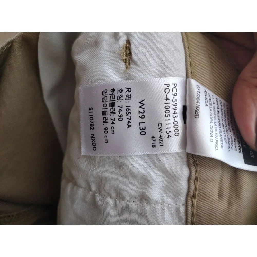 Levi's Jeans Men's 29X30 Tan Twill Stretch‎ Athletic Zip Pocket Straight Leg